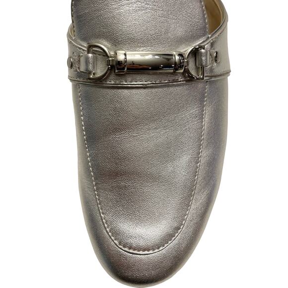 WHBM Silver/Metallic Flat Slip-on Loafer “Pippa” size 7M 🪙 - Picture 7 of 7